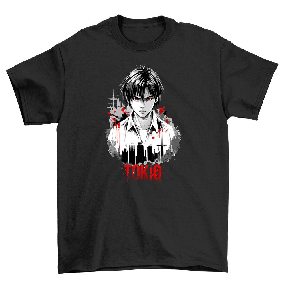 

Tokio Anime Man T-shirt - Epic Blood-Soaked Adventure! Funny Unisex Design, Idea L