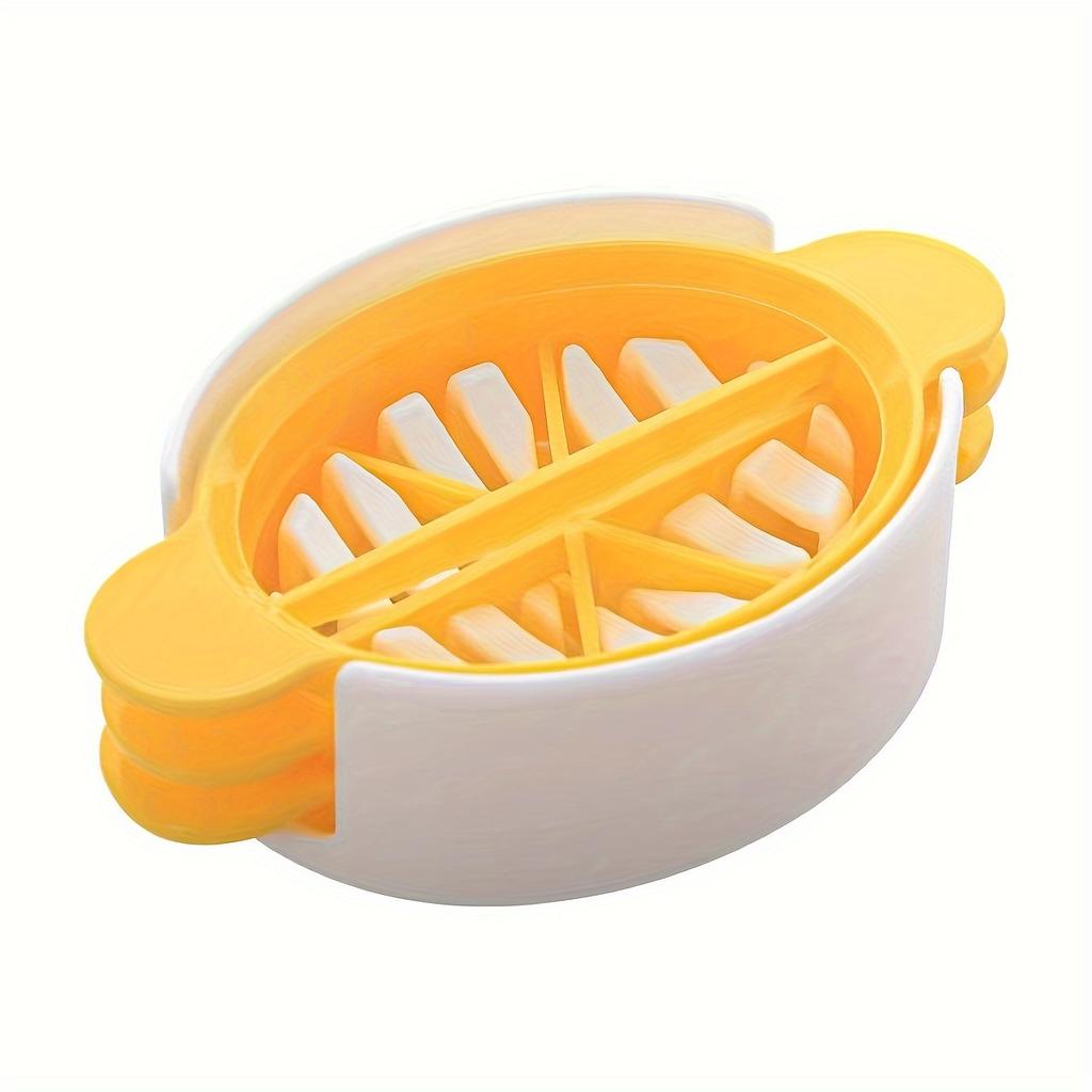 1PC 3-in-1 Manual Egg Cutter - Multifunctional Plastic Cutter for Hard Boiled Eggs