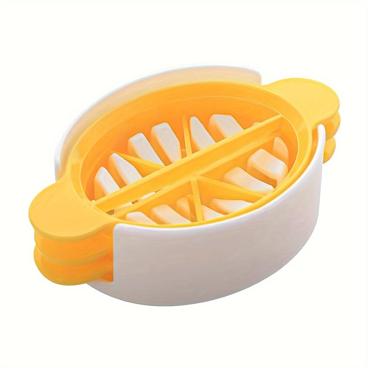 

1PC 3-in-1 Manual Egg Cutter - Multifunctional Plastic Cutter for Hard Boiled Eggs