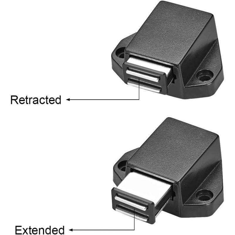 4pcs Touch Magnetic Latches Press Catch Latch for Cabinet Door Cupboard Black