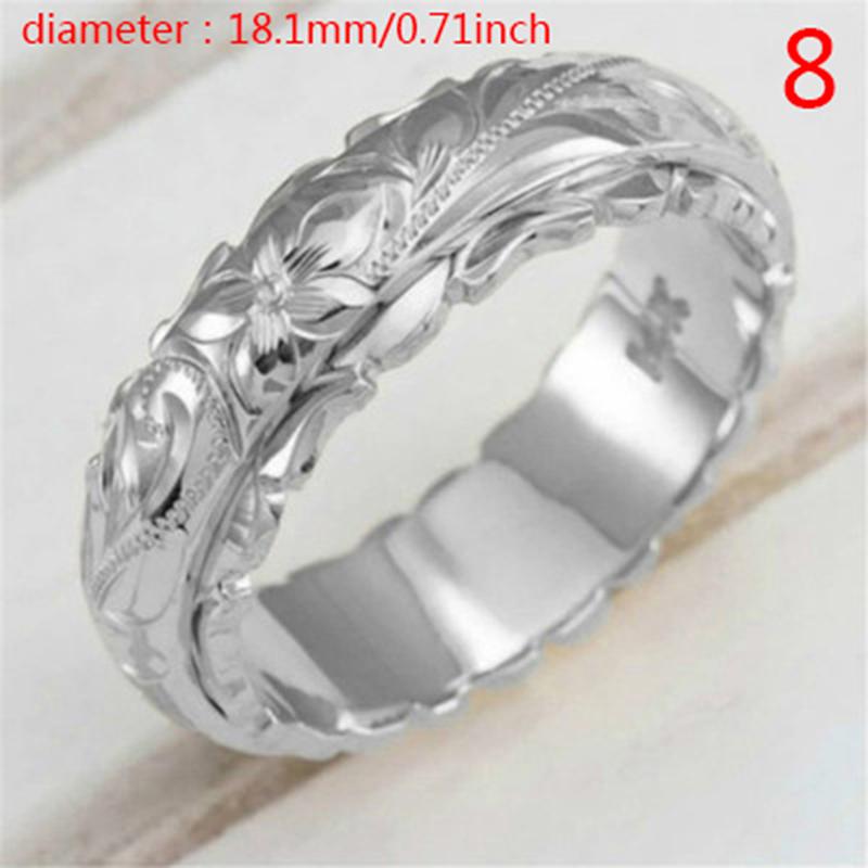 Wykwintny damski pierścionek ze złota 14K, zawieszony, grawerowany pierścionek z kwiatem, prezenty rocznicowe