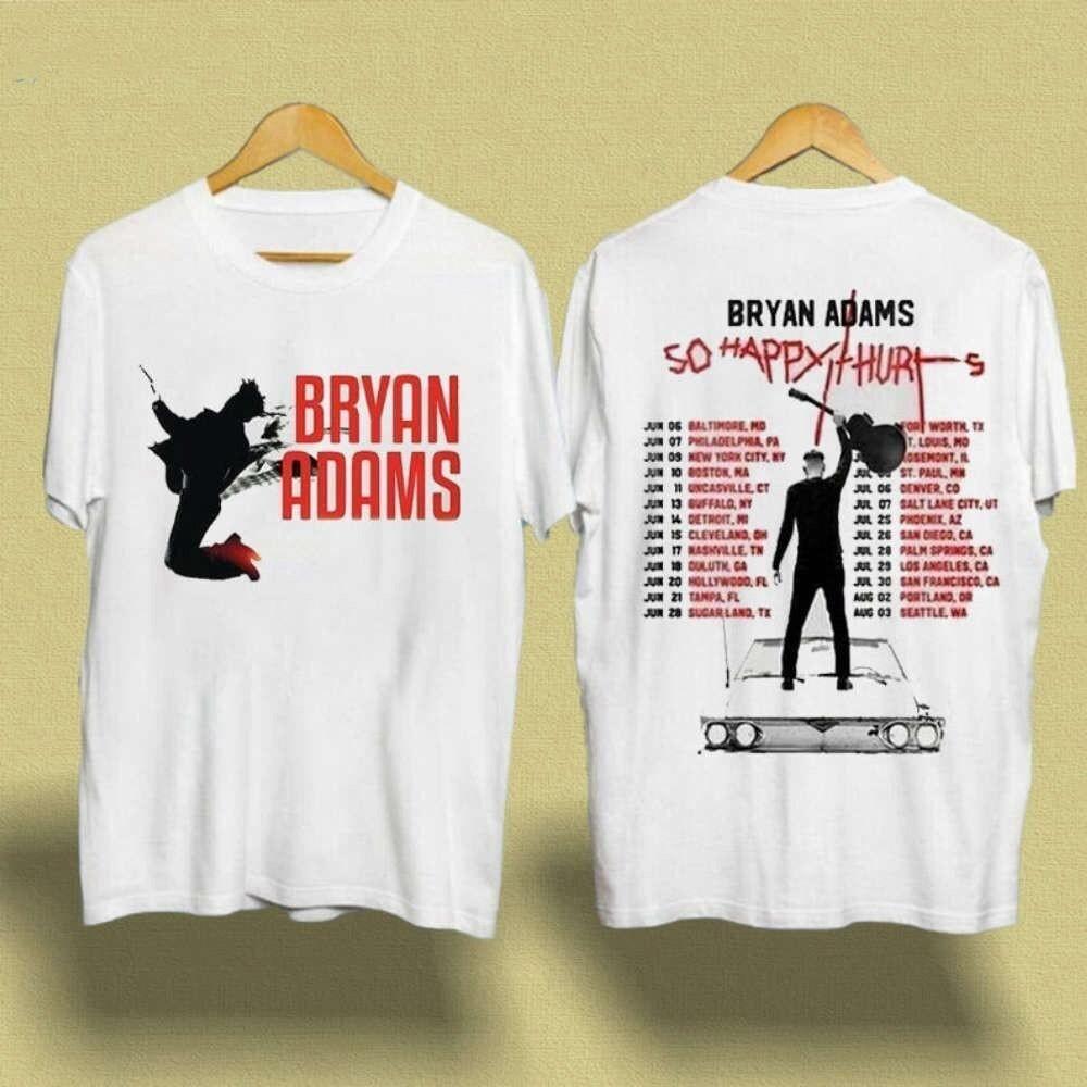 Bryan Adams Tour 2023 T-Shirt, So Happy Hurts Tour Heavy Cotton BL1092 XXXXL