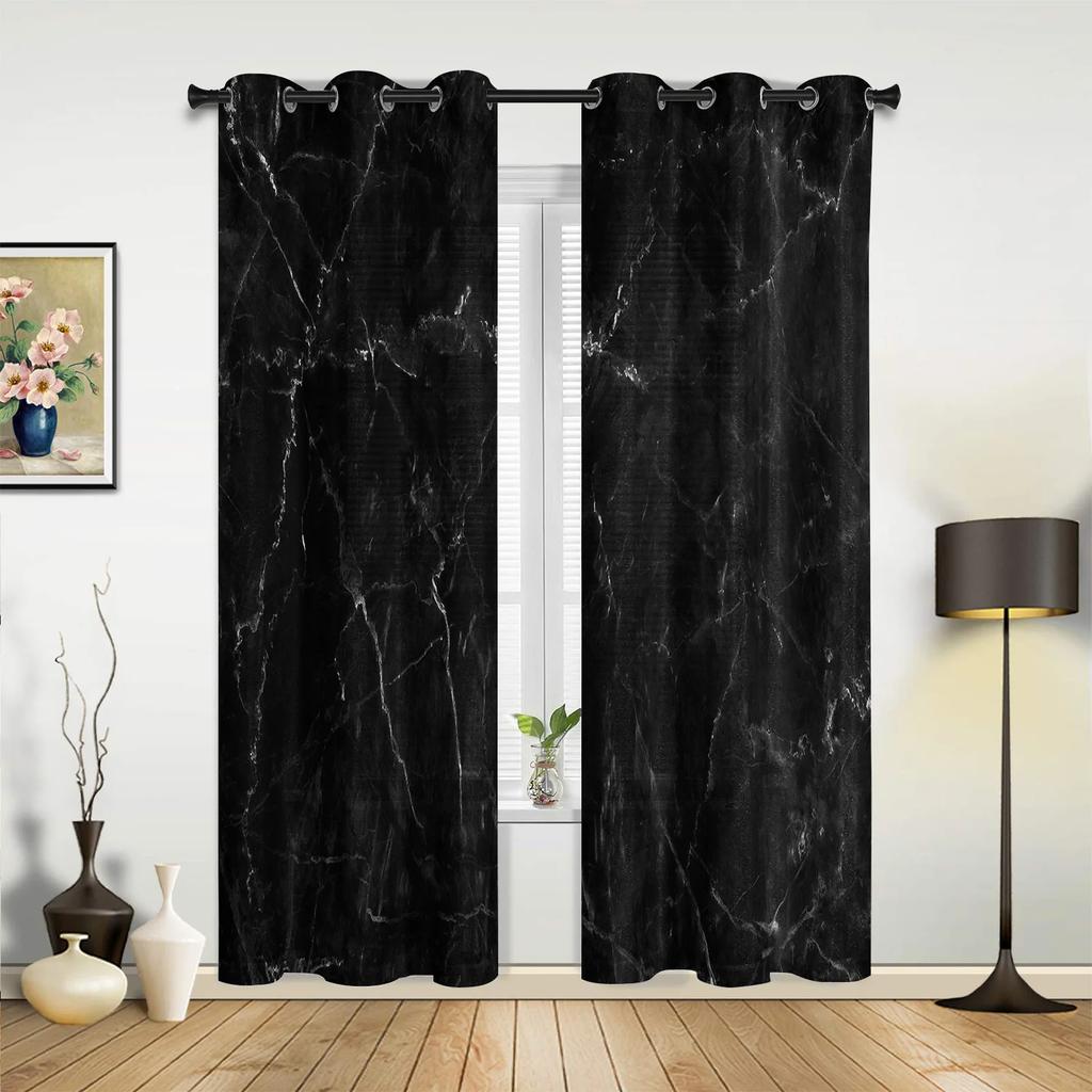 Marmorgardiner för Sovrum Vardagsrum Draperier Kök Barnrum Fönstergardin Modern Heminredning