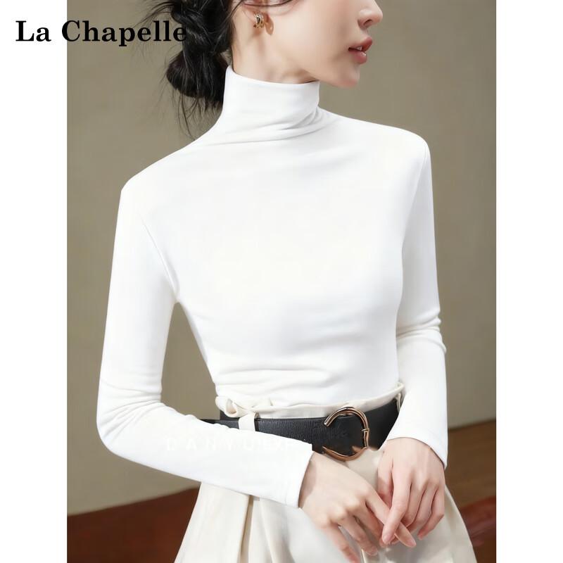 La Chapelle Women's Slim-Fit Turtleneck Long Sleeve Base Layer Top