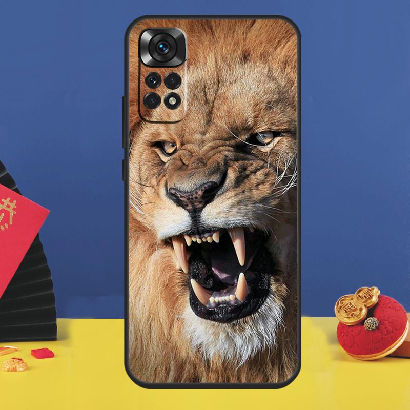 Custodia per Telefono con Design di Leone Ruggenti Per Xiaomi Redmi Note 14 Pro 12 11 9 10 13 15 Pro Plus 10C 12C 13C 14C 15C Cover