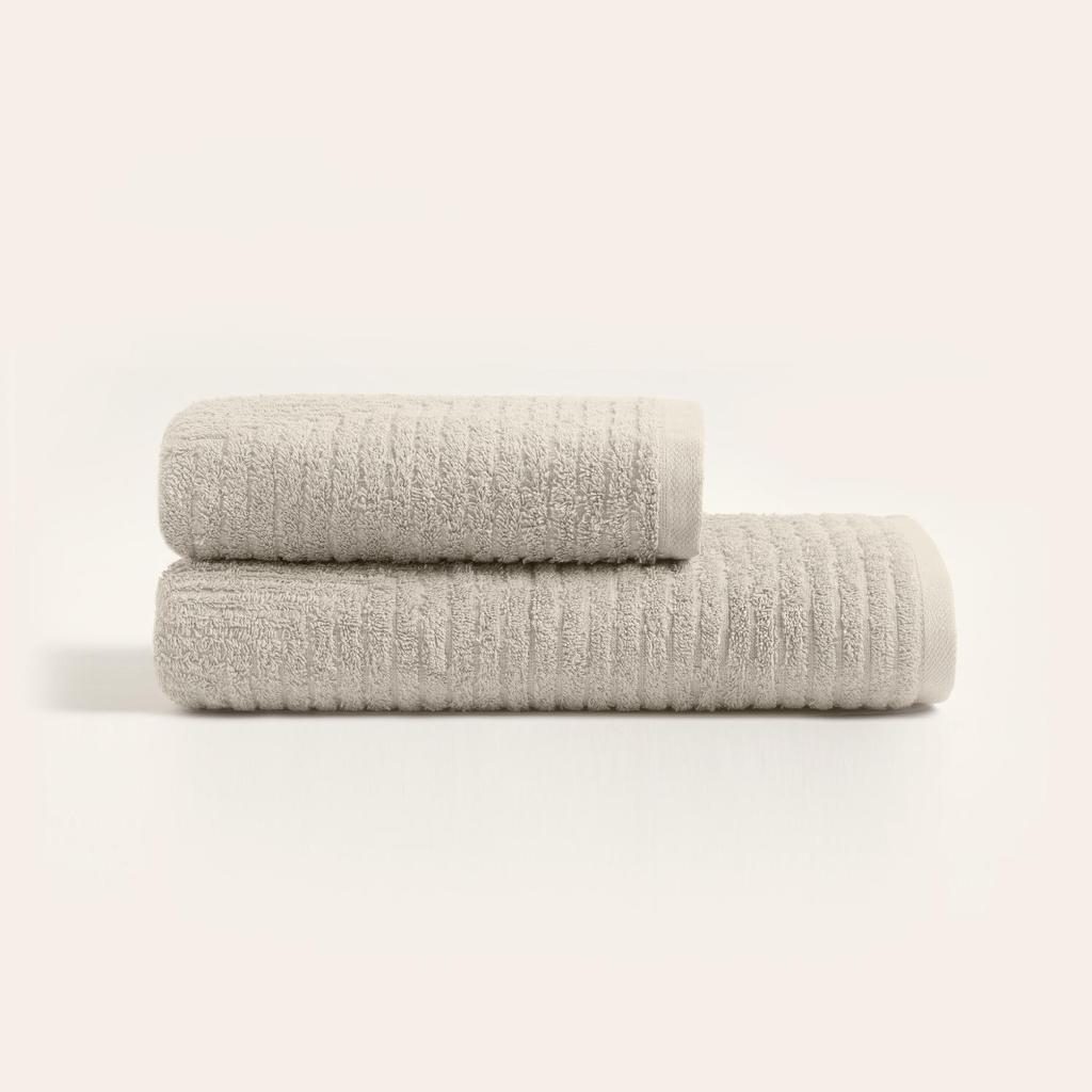 Likya Jacquard Straight Striped 2 Pieces Towel Set, Cotton Face Hand Towels,Soft Cotton Face Towel, Soft Hand Towel, Cotton Hand Towel