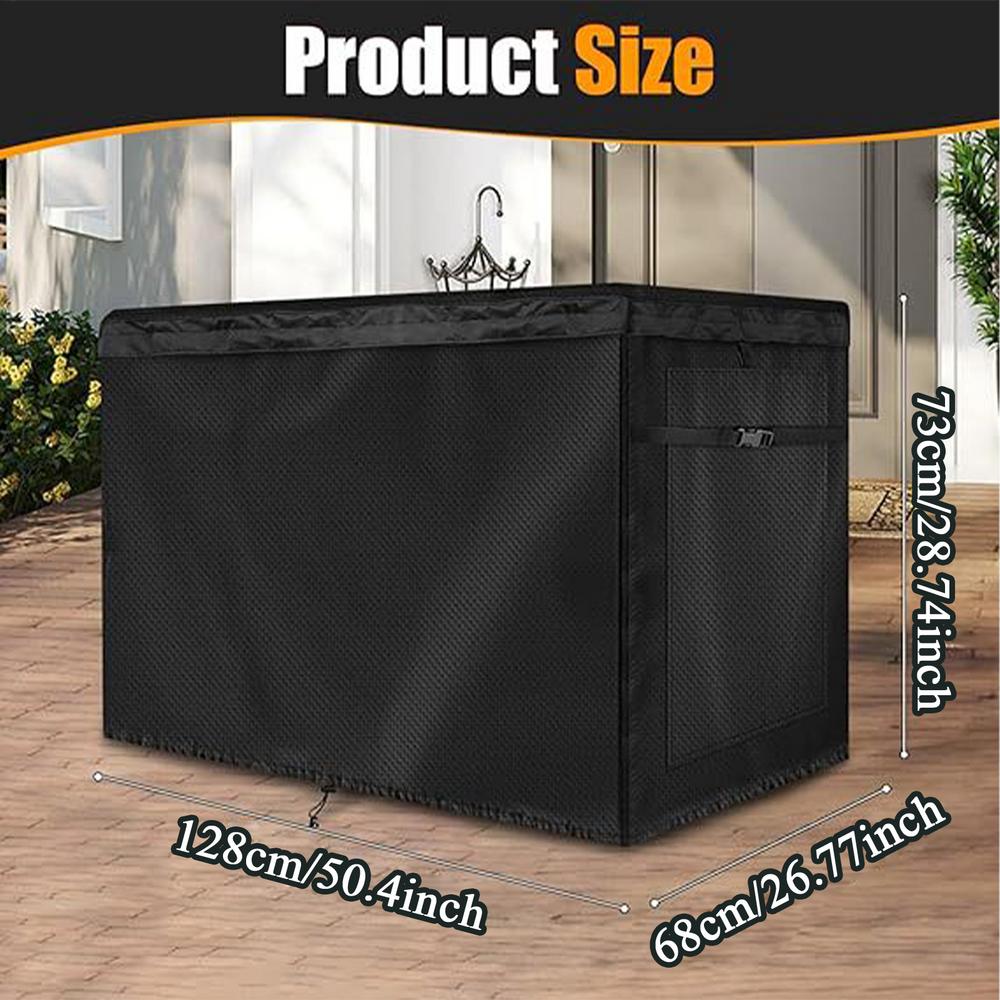 420D Oxford Cloth Generator Protective Cover Waterproof Dustproof Anti UV Outdoor Shield Fit Generac22kW Home Standby Generator чёрный