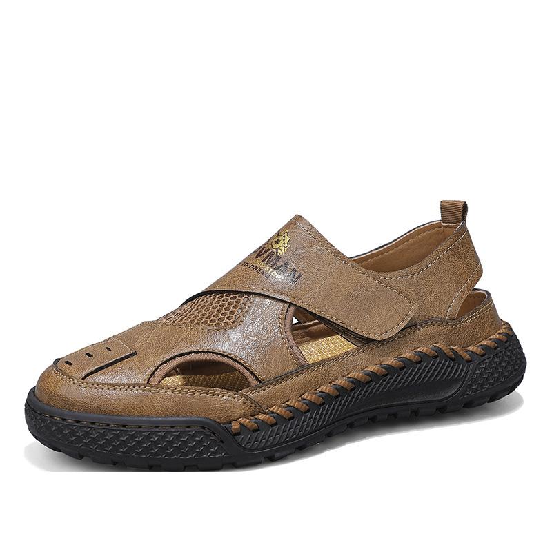 Handmade Leather Men Shoes Fashionable Lightweight Casual Outdoor Hiking Shoes High-quality Soft Soled Driving Low Cut Men Shoe