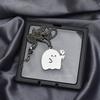 2 Pack Specter Pendant Necklace Chain Necklaces Birthday Gift Necklaces Stainless Steel Texture for Party and Daily