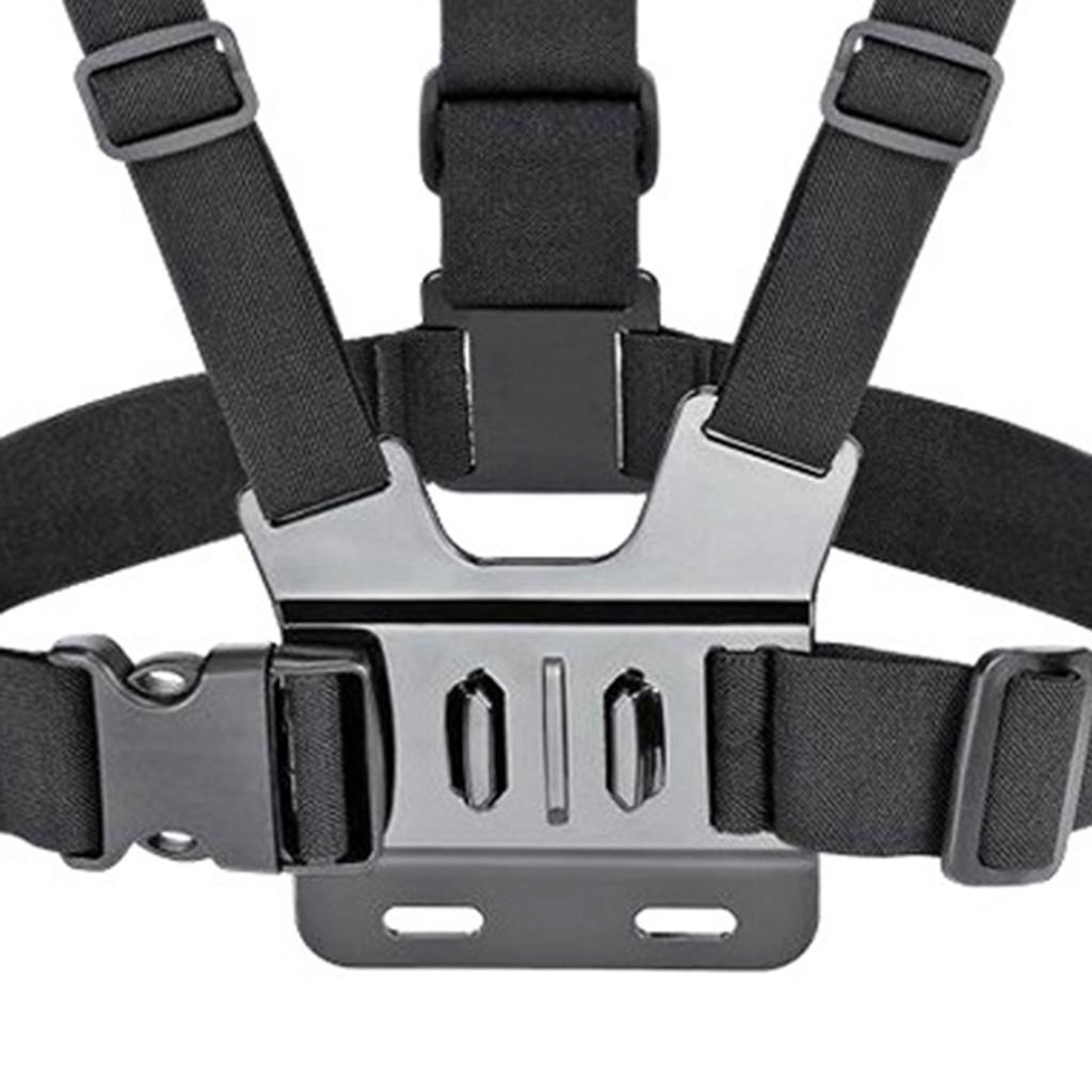 Action Camera Chest Strap Plastic Metal J Seat Fixing Action Camera Chest Mount Harness for Outdoor Cycling