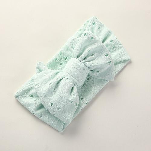 Hollow-out Premium Handmade Embroidered Bow Children's Hair Accessories Lace Hole Baby Headband Headband Wholesale