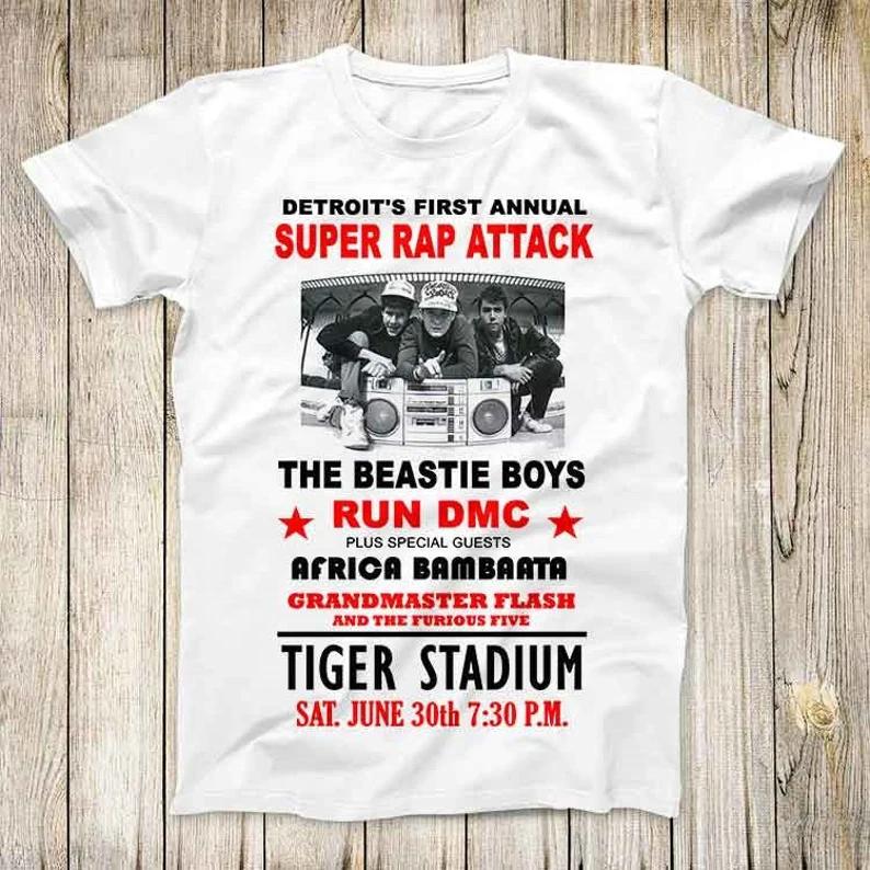 Camiseta Men Beastie Boys T-Shirt American Hip Hop Group Harajuku Cotton Short Sleeve Tee Streetwear Oversized Top Unisex Casual