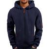 Men's Plus Size Zipper Hoodie with Arm Pockets - Autumn & Winter Casual Sports Jacket