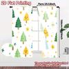 2pcs,Curtains Cute Christmas Tree Festive Chic Curtains&Drapes Versatile Durable Polyester Curtains All Seasons for Living Room,