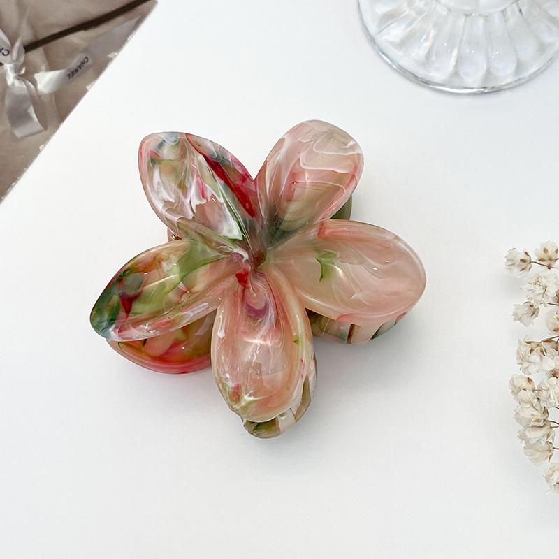 Gradient Flower Hair Accessories Set Beach Style Hairpins Flower Claw Clips Summer Flower Hairpins Hawaiian Style