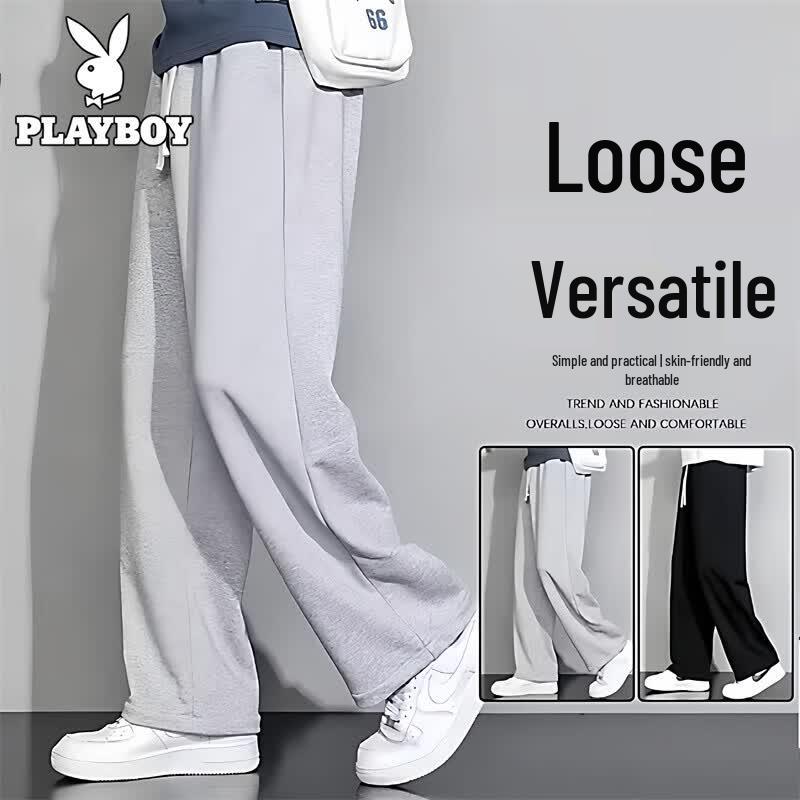 PLAYBOY Мужские свободные прямые широкие повседневные спортивные штаны L