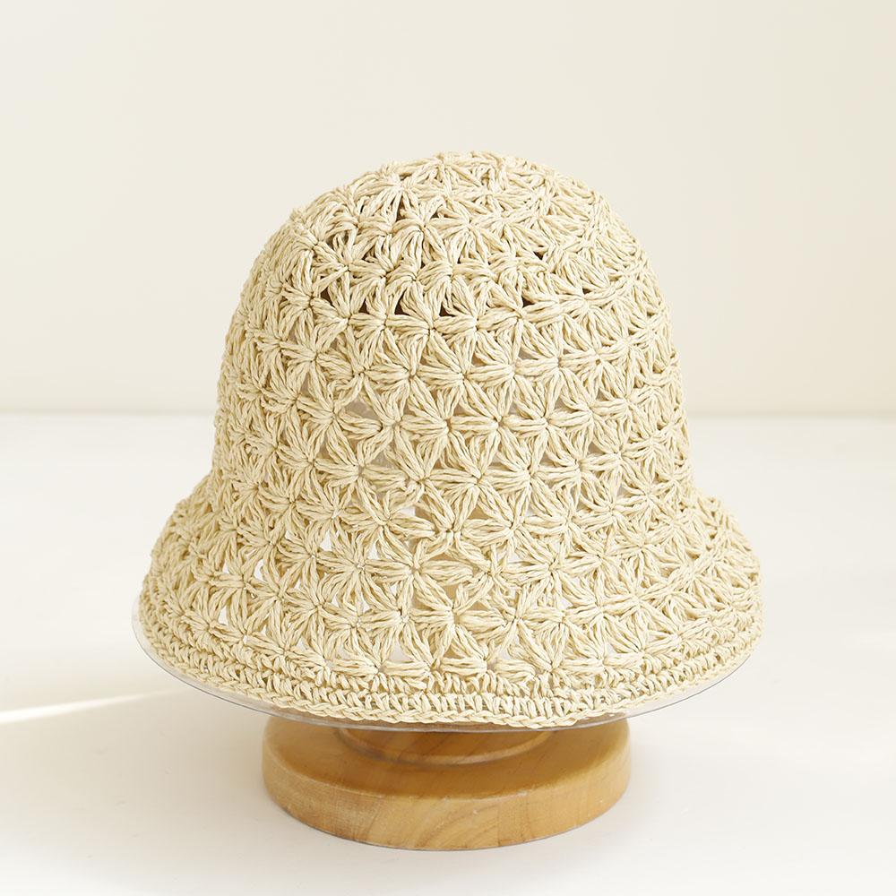 2026 NEW Handmade High Quality Minimalist Hollow-out Sun Hat Floppy Summer Hats For Women Beach Panama Straw Dome Bucket Hat