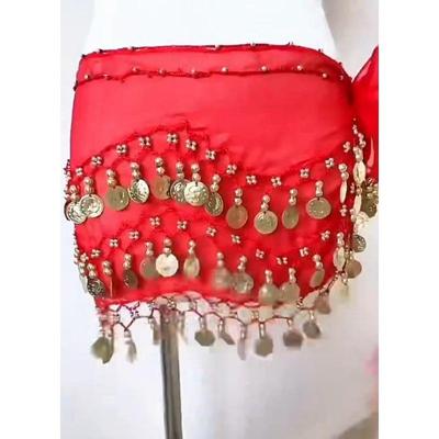 Șal de șold tradițional pentru dans oriental cu monede decorative pentru femei