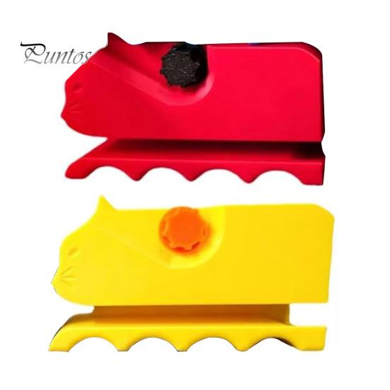 

2 шт. Инструмент для резки картона в форме кошки, проекты «сделай сам», эргономичный дизайн, ручной резак для картона в форме кошки жёлтый/красный