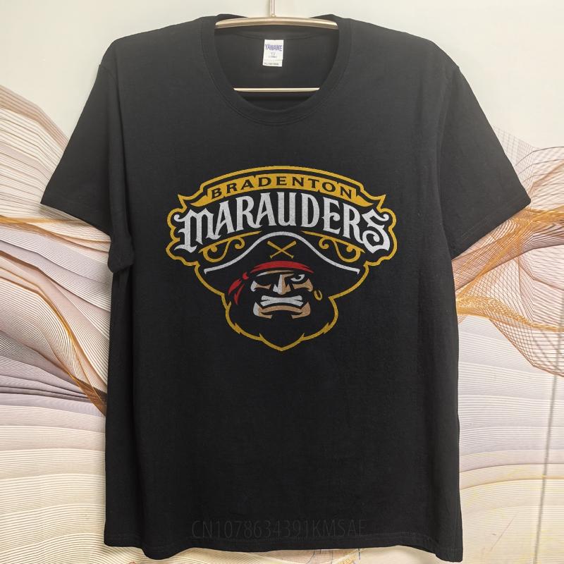 Plus Size Summer For Him Tshirt Bradenton Marauders Pirate Logo Design Short Sleeve Adult Crew Neck Tops Relaxed Fit Tshirt
