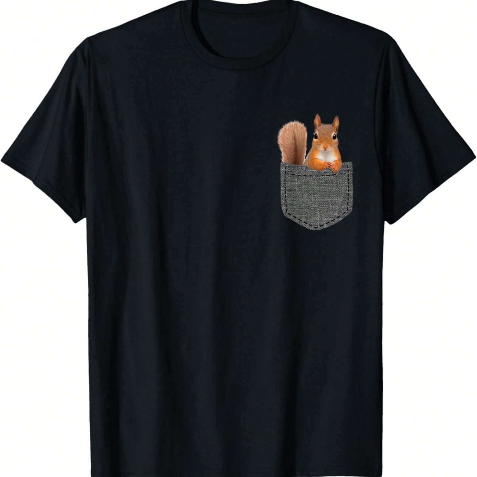 Squirrel In Pocket T-Shirt S разноцветный