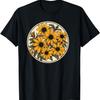 Black Eyed Susans Flower Minimal Floral and Plant Lover T-Shirt