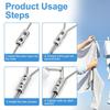 12Pcs Steel Wire Rope Buckle Clamp Double Holes Metal Clip Adjustable Locking Fasteners for 1.5 To 2mm Cable Enduring