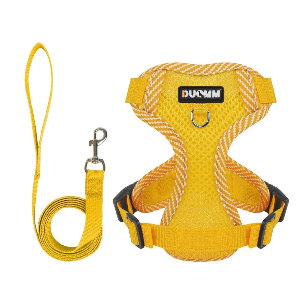 Adjustable Vest Chest Dog Collars Dog Harness Clothes Rope Small Dogs Reflective Breathable Outdoor Walking Pet Dog Accessories