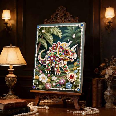 Pearl Painting Kit Triceratops Theme Frameless Handicraft DIY Bedroom Decoration Living Room Wall Art Room Decoration Art Craft Decoration