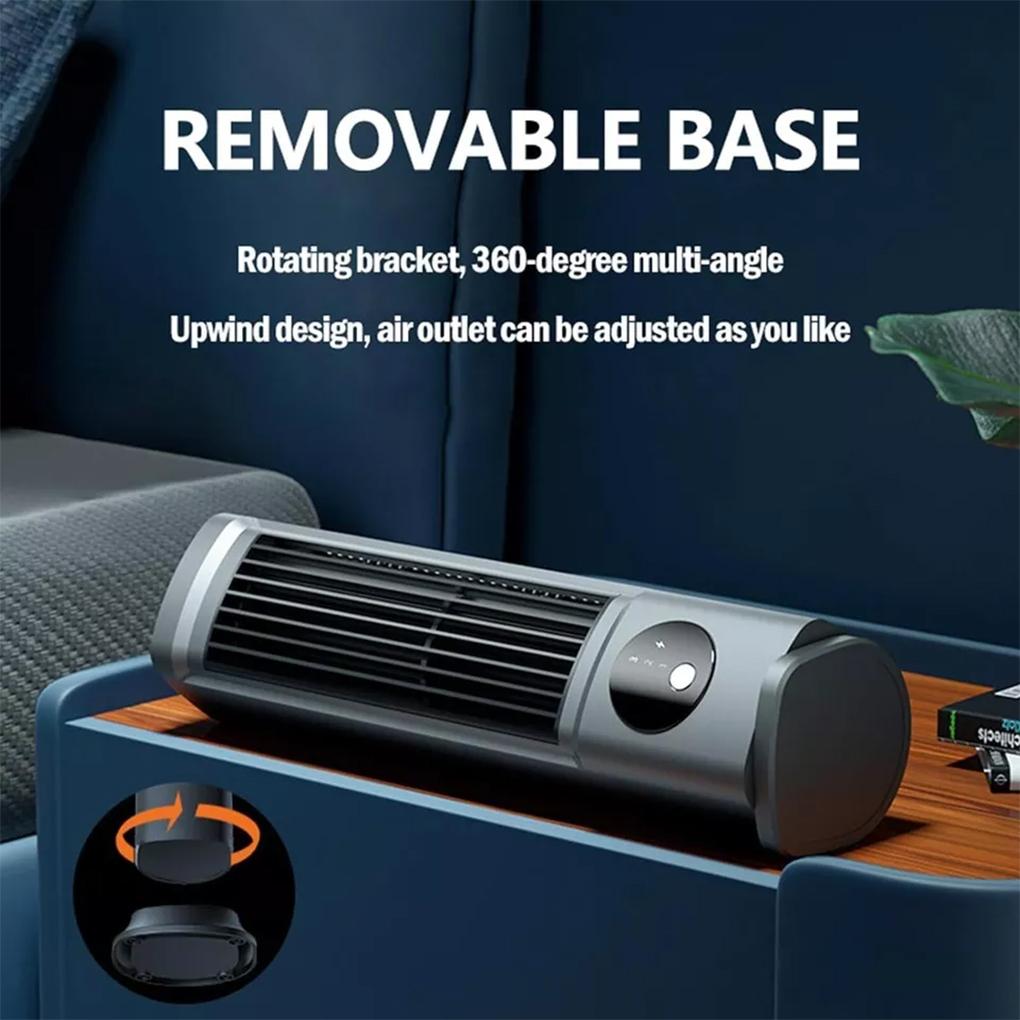 Portable Tower Fan Bladeless USB Rechargeable 3 Speed Adjustable Cooling Tower Fan  for Bedroom Air Conditioner and Small Desk