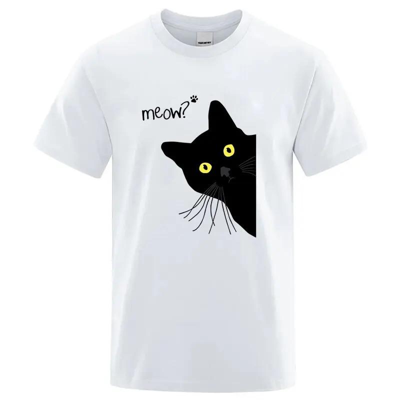 Men Funny T-Shirts Tee Clothes Summer Top Male High Quality Loose Cotton 100% Short Sleeve Sweat-Absorbent Fabric Simple Stylish