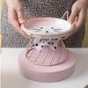 Ceramic Raised Pet Bowl Food Water Bowls And Rack For Cats Dogs Outdoor Feeding Drinking Accessories Doggie Cat Stand Bowl