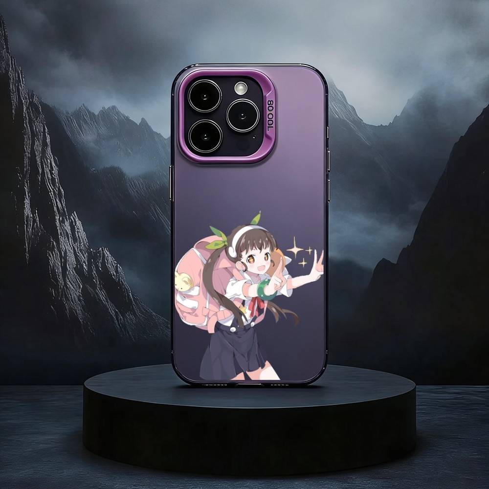 H-Hachikuji Mayoi Cute Phone Case For iPhone17,16,15,14,13,12,11 Plus,Pro Max Black Candy silver phone case