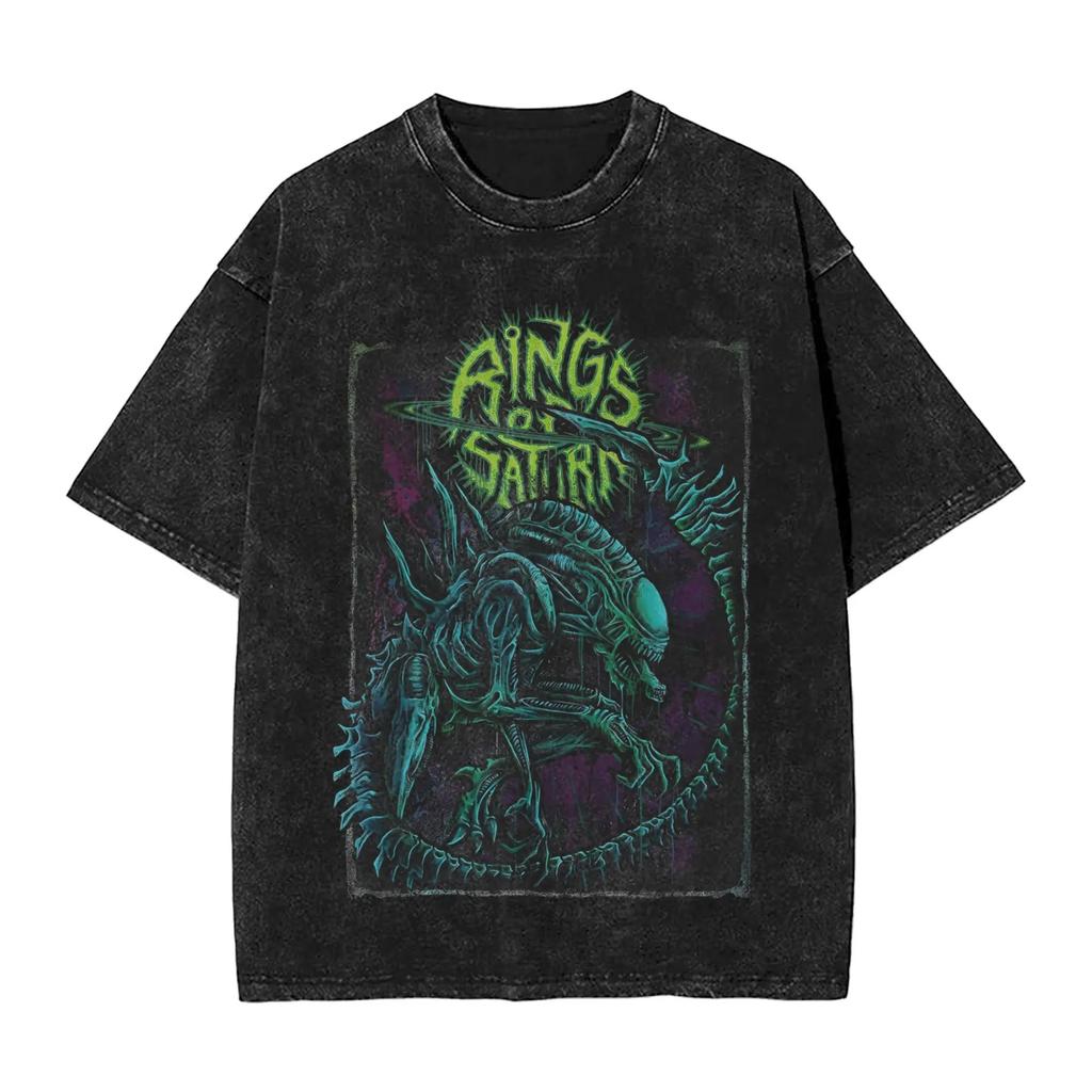 Nick Cave The Bad Seeds Rings of Saturn Graphic Print Retro Washed TShirt Men Women Cotton Casual Oversized Summer Harajuku Tee