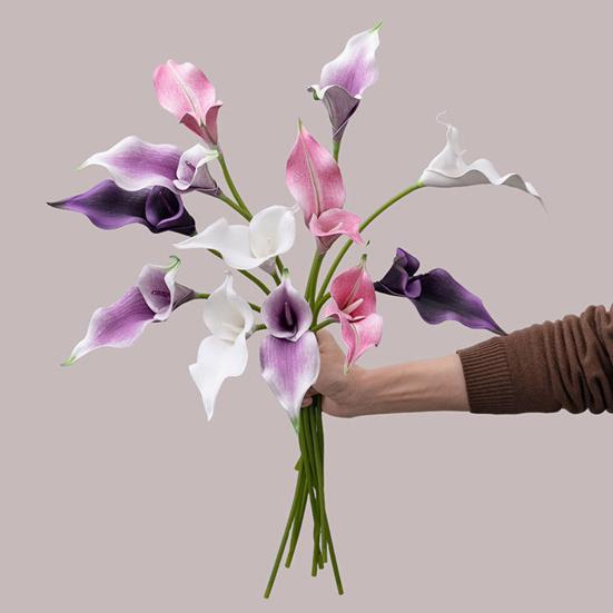 Pcs Artificial Calla Lily Flowers Real Touch Fake Calla Lily with Stem