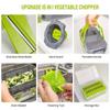 A03F-Kitchen Household Multifunctional 22-Piece Manual Chopper Slicer Onion Diced Vegetable Potato Knife Accessories