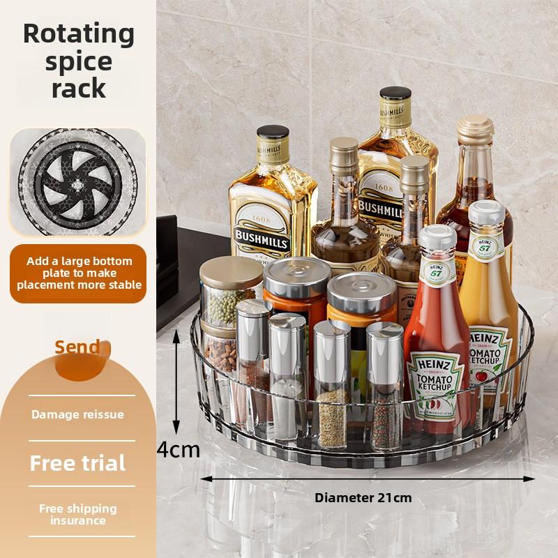 Rotating Seasoning Rack, Multi-functional Cosmetic Storage Box, Household Condiment Storage Rack, Kitchen Storage Rack