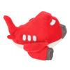Plush Dog Squeaky Toy Bite Resistant Teeth Grinding Cleaning Interactive Airplane Shape Stuffed Puppy Chewing Toy Red