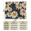 1pc Cozy Polyester Flannel Blanket with Daisy Print - Soft, Lightweight, Ideal for Home Decor, Outdoor Activities,