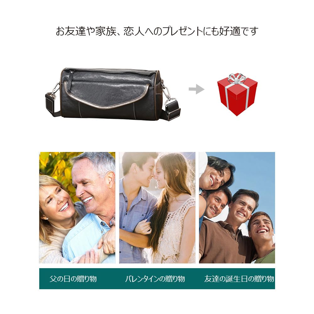 Whatna Vegetable-Tanned Top-Grade Cowhide Leather One-Shoulder Bag for Men, Crossbody Bag, Chest Bag, Shoulder Bag, Handbag, Clutch Bag, Horizontal