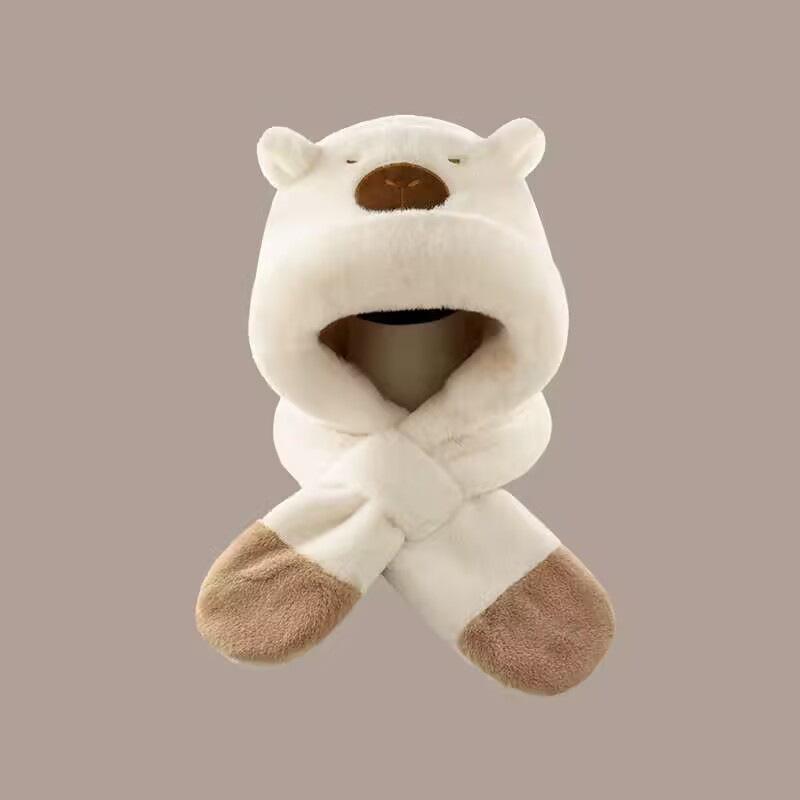 Capybara Hat & Scarf with Moving Ears - 2025 New Winter Style for Kids
