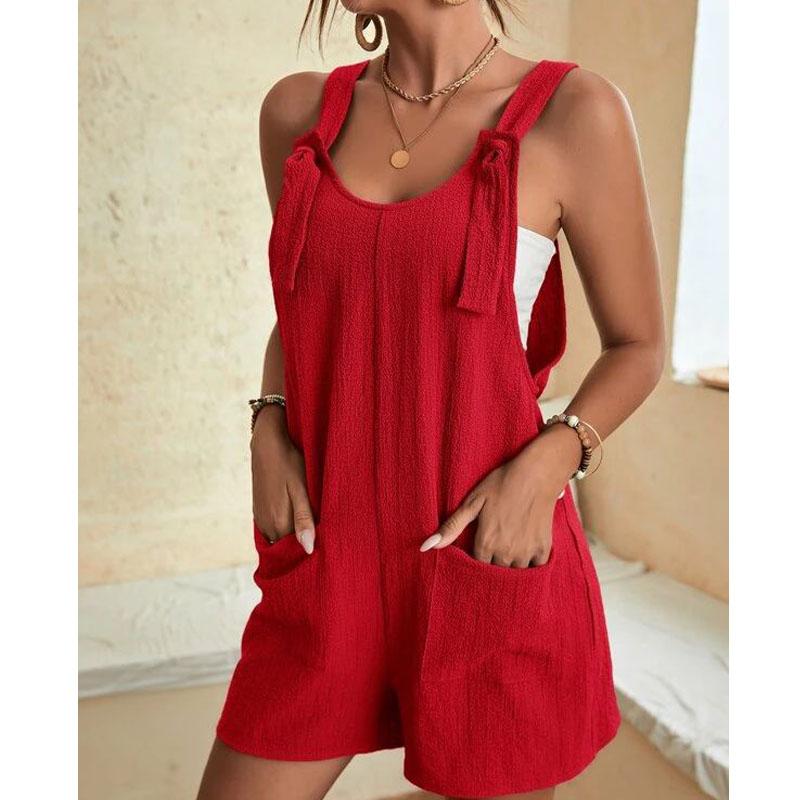 

Женские летние повседневные комбинезоны, шорты, женские свободные комбинезоны без рукавов на тонких бретельках с широкими штанинами и брюками с большими карманами, комбинезон больших размеров 2XL