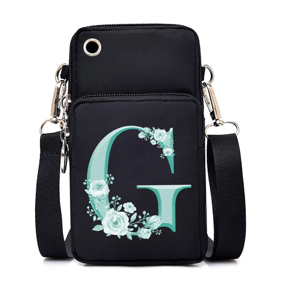 Crossbody Bag 26Alphabet Printed Letters Trend Shoulder Bag Mobile Phone Change Bag