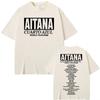 Aitana "Cuarto Azul" Gira Mundial 2026 Fechas de la Gira Gráfico Doble Cara Oversize Streetwear Pop Español Concierto Fan Merch Camiseta Top para Fans de Aitana