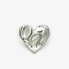 12Pcs/lot 15-23mm High end irregular heart-shaped metal button sweater suit coat decoration heart-shaped button