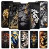 Phone Case For Oneplus 13R 13 12 10T 11 R10 Nord N100 N200 N10 9 9R CE 2 3 Z Pro Lite Soft TPU Cover Cross Pattern Bicolor Lion