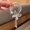 Pearl Flower Horsetail Buckle Tassel Hanfu Headwear Elegant Flower Ponytail Holder  Lady