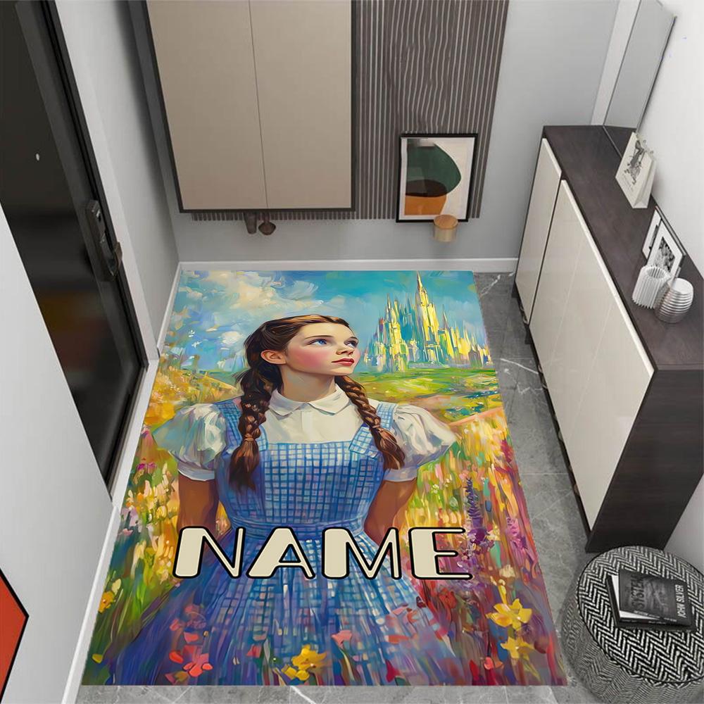 Looney Bulldog Fiery Attitude Personalized Text Carpet Perfect for Entryway Foyer Bedrooms Outdoor Anti-slip Rug Anime Office Decor Spiritual Gift