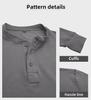 Heren Katoen Henley Shirt met Lange Mouwen - Europese & Amerikaanse Stijl