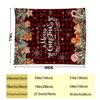 1pc Red Marry Christmas Blanket Candy Gingerbread Man Printed Skin-Friendly Soft Blanket New for Home Christmas Decoration